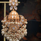 Zevar Designs Designer Earrings Heritage Inspired Jhumki & Chandbali Earrings - Pearls