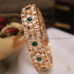 Zevar Designs Kundan Bangles Kundan Polki Bangles - Emerald Green