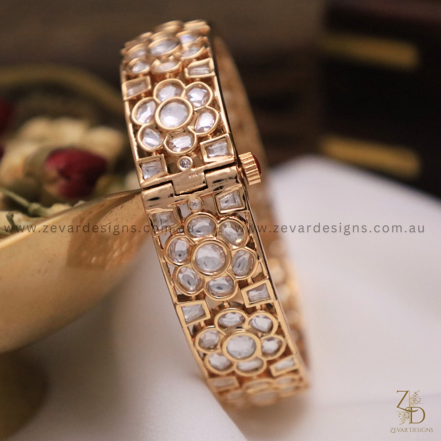 Zevar Designs Kundan Bangles Kundan Polki Kadas