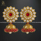Zevar Designs Long Necklace Sets Antique Kundan Long Set - Ruby Red