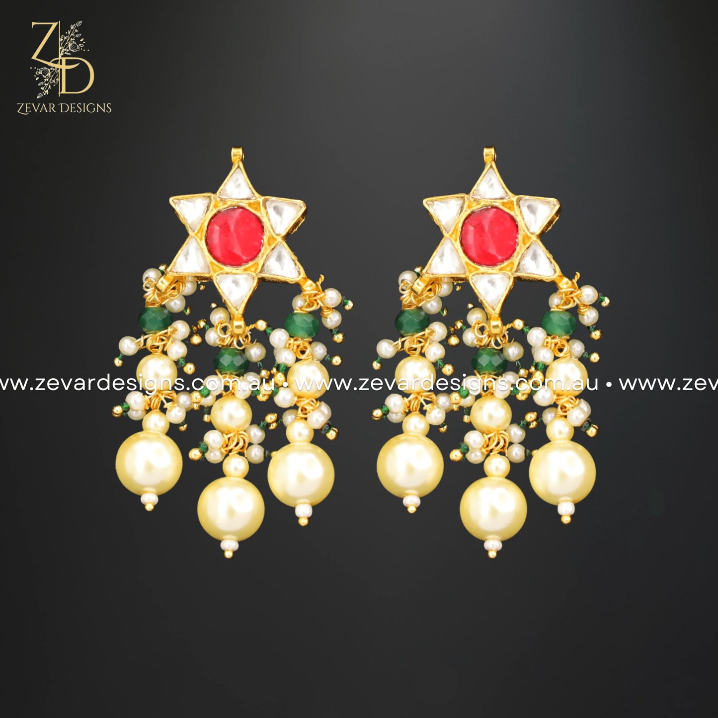 Zevar Designs Necklace Sets Choker Set Pachi Kundan - Multicolor