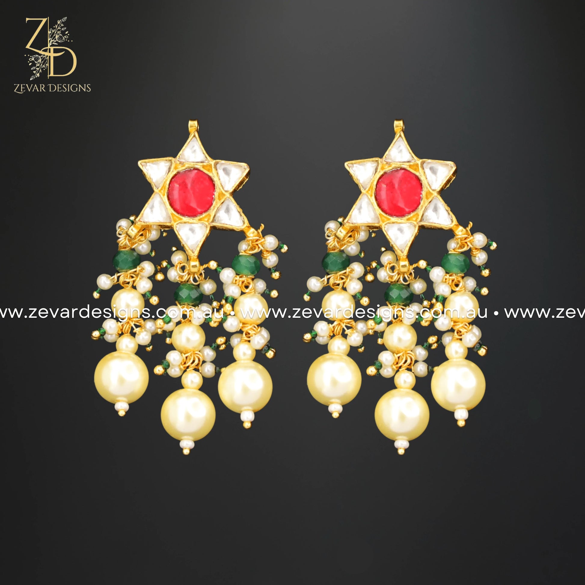 Zevar Designs Necklace Sets Choker Set Pachi Kundan - Multicolor