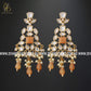 Zevar Designs Necklace Sets Designer Kundan Polki Necklace Set - Peach