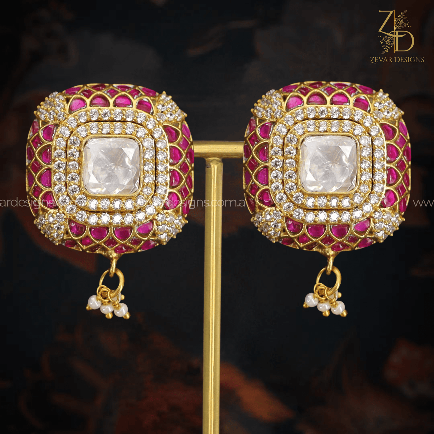 Zevar Designs Kundan Studs Jadau Kundan AD Studs