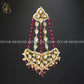 Zevar Designs Kundan Earrings Kundan Earrings and Passa Set