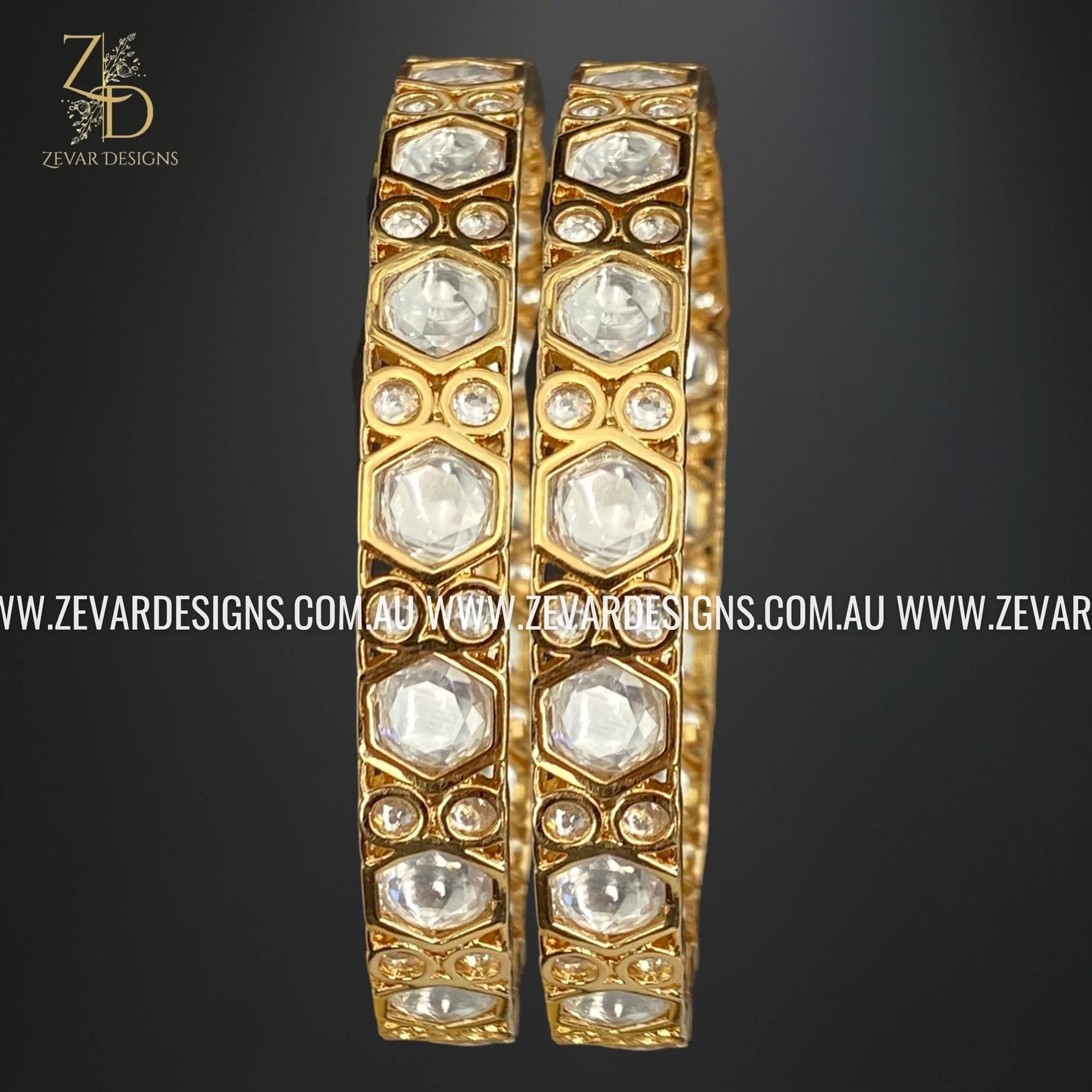 Zevar Designs Kundan Bangles Kundan Polki Bangles