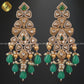 Zevar Designs Designer Necklace Sets Kundan Polki Choker Set with Tikka - Green