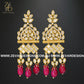 Zevar Designs Long Necklace Sets Kundan Polki Long Set - Ruby Red
