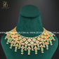 Zevar Designs Designer Necklace Sets Kundan Polki Necklace Set with Tikka - Mint Green