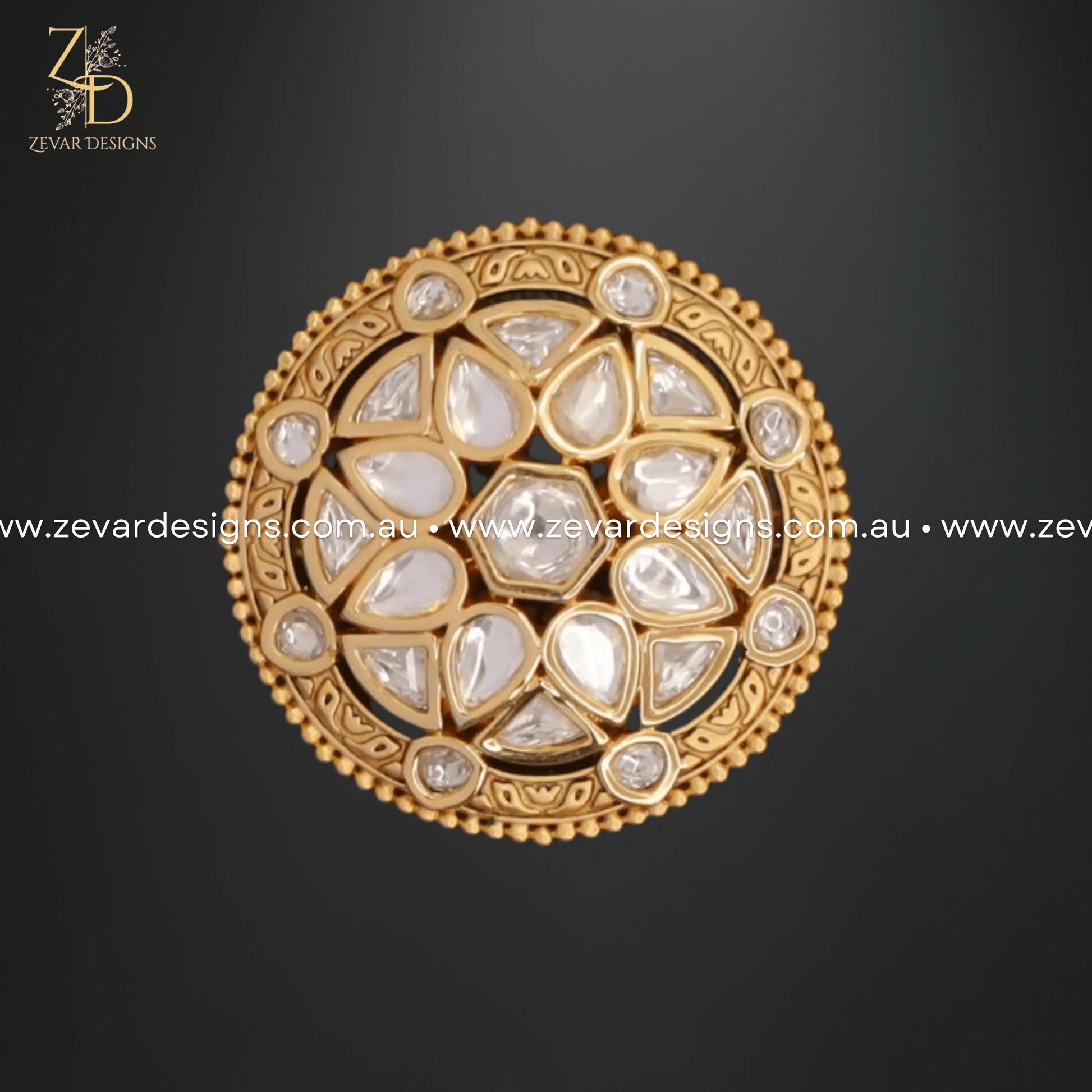 Zevar Designs Rings Kundan Ring