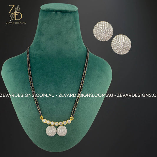 Zevar Designs Mangalsutra Mangalsutra and Earrings Set