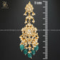 Zevar Designs Designer Necklace Sets Pachi Kundan Choker Set with Tikka - Green