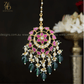 Zevar Designs Maang Tikka Set Pachi Kundan Maang Tikka Set - Multicolor