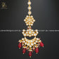 Zevar Designs Maang Tikka Set Pachi Kundan Maang Tikka Set - Ruby