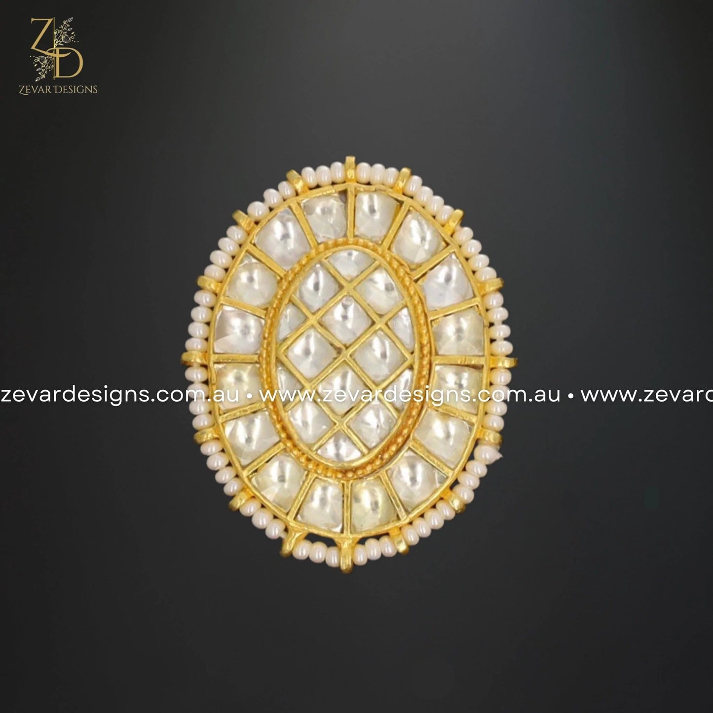 Zevar Designs Rings Pachi Kundan Ring