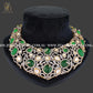 Zevar Designs Designer Necklace Sets Uncut Kundan Polki Necklace Set - Green